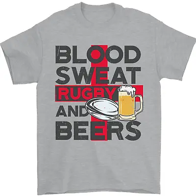 Buy Blood Sweat Rugby And Beers England Funny Mens T-Shirt 100% Cotton • 8.49£