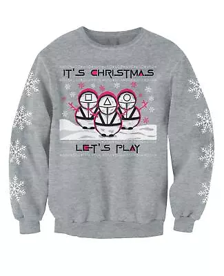 Buy Squid Game Snowman Games Adults Christmas Jumper Printed Sweatshirt • 24.99£