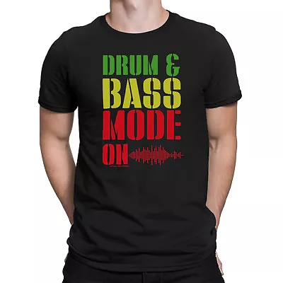 Buy DRUM AND BASS MODE ON Mens ORGANIC T-Shirt Music Electronic Techno Dance Novelty • 10.02£