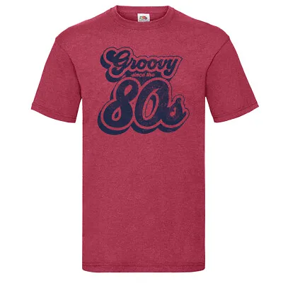 Buy Groovy Since The 80s Eighties T-Shirt Birthday Gift 1980s • 14.99£