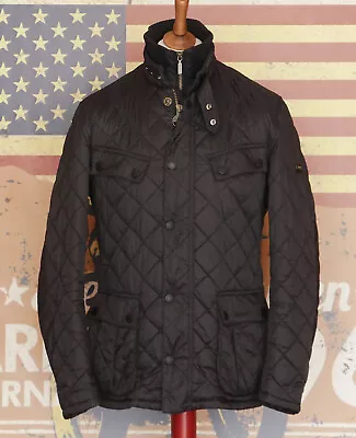 Buy £199 Mens Barbour International Windshield Smart Black Quilt Jacket Large Medium • 36£