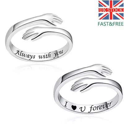 Buy 925 Sterling Silver Adjustable Open Ring Womens Mens Lovers Jewellery Gifts UK • 4.99£
