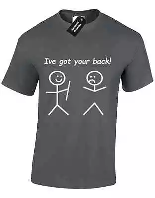 Buy Ive Got Your Back Mens T Shirt Slogan Stickman Humour Friend Present New • 7.99£