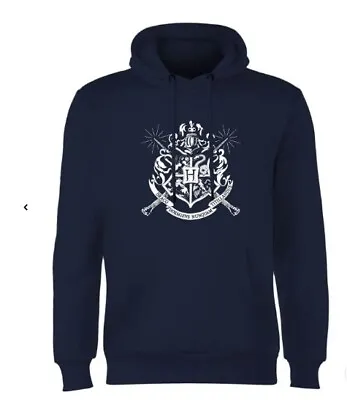 Buy Navy Blue Hogwarts House Crest Logo Hoodie Size Large Unisex Men Rrp 35 • 20£