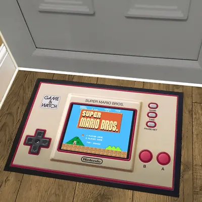 Buy New Game & Watch Super Mario Bros Nintendo Handheld Game Welcome Doormat • 22.99£