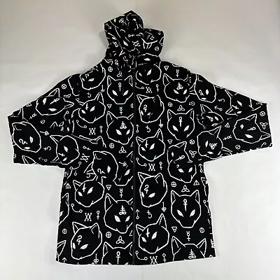 Buy Killstar Azrael Hoodie Womens S Zip Up Black Drawstring Sweater Long Sleeve EUC • 56.82£