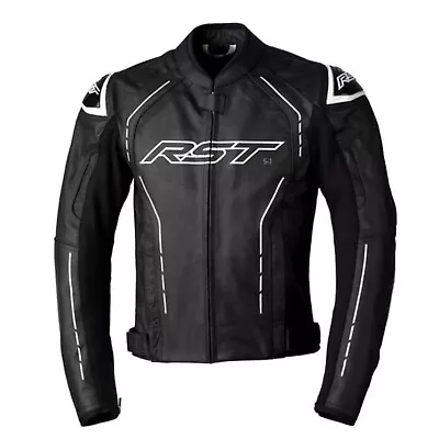 Buy RST S1 CE Mens Leather Motorcycle Bike Armoured Jacket White  • 249.99£
