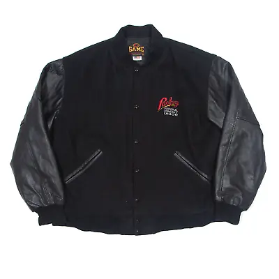 Buy Vintage GAME SPORTSWEAR Mens Parkway Varsity Jacket Black 90s XL • 37.99£