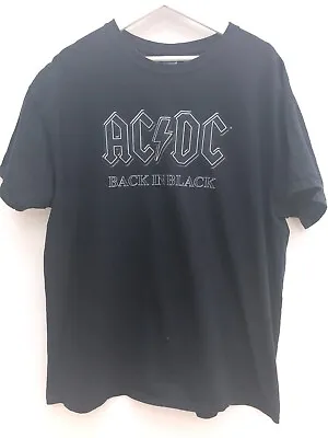 Buy ACDC Back In Black T Shirt Gildan Band Mens XL • 14.99£