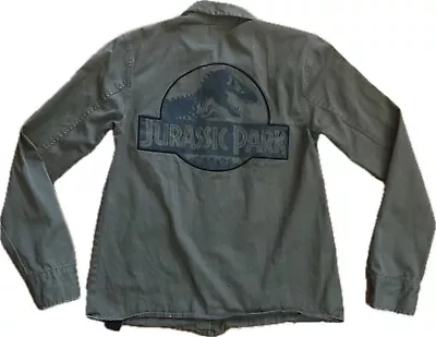 Buy Jurassic World Jurassic Park Utility Shirt Jacket Olive Green Women's XS EUC • 29.84£