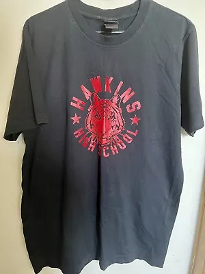 Buy Nike Stranger Things Tee T Shirt Hawkins Black Red Size Large • 12£