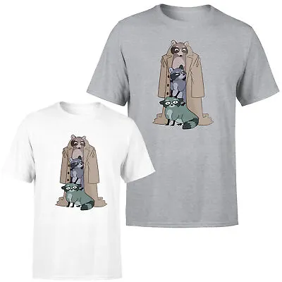 Buy Three Fat Raccoons In A Trench Coat Unisex T Shirt Funny Animal Lovers Tee • 9.99£