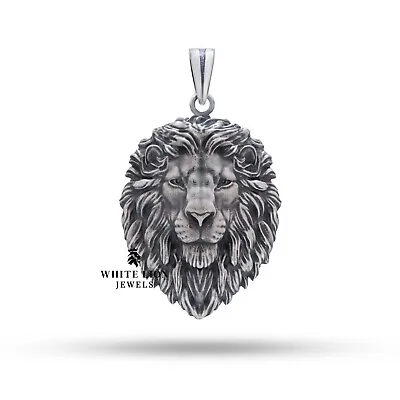 Buy Calm Lion King Big Cat Animal Jungle Pendant 925 Silver Gift Men Leo • 99.19£
