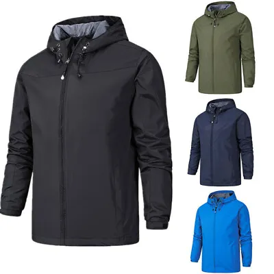 Buy Jacket Coat Winter Warm Hooded Waterproof Windproof Outdoor Mens Hiking Work • 18.60£