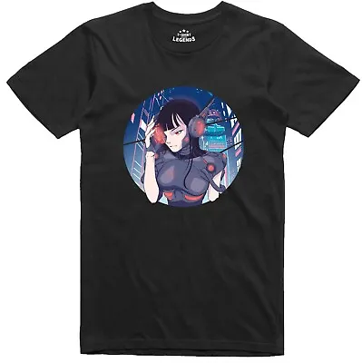 Buy Mens Anime T Shirt Techno Cyberpunk Girl Manga Japanese Geek Regular Fit Tee • 11.99£