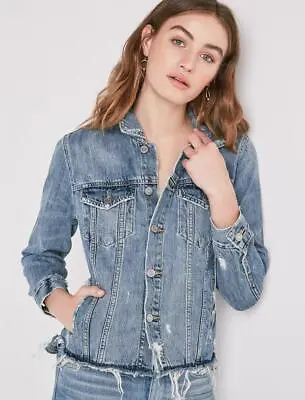 Buy LUCKY BRAND Rip And Repair Tomboy Denim Jacket XS Destructed Destroyed EUC $100 • 28.80£