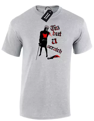 Buy Tis But A Scratch Mens T-shirt Funny Retro Classic Comedy Black Knight (col) • 8.99£