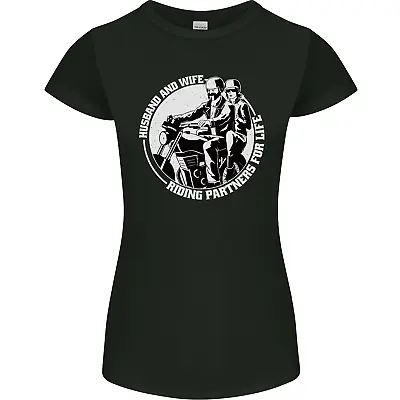 Buy Husband And Wife Biker Motorcycle Motorbike Womens Petite Cut T-Shirt • 9.99£