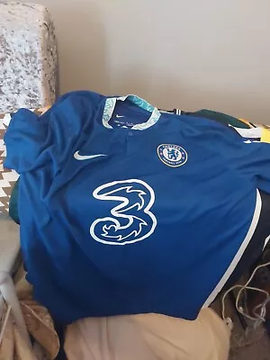 Buy BNWT NIKE 22/23 Chelsea FC Home Jersey Short Sleeved Blue T-shirt Size Xl • 15£