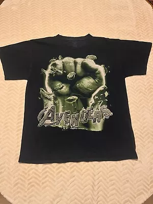Buy Marvel Avengers T Shirt Mens Large Black Full Graphic On Front Incredible Hulk • 0.99£