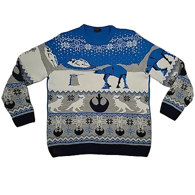 Buy Star Wars Christmas Jumper Happy Hoth-Idays AT-AT Ugly Xmas Sweater Mens  3XL • 35.99£