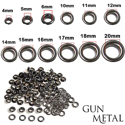 Buy 4mm - 20mm Metal Eyelets Grommets Washer For Leather Crafts Clothing Bags Repair • 5.29£
