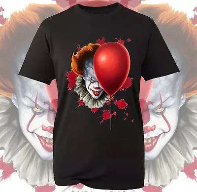 Buy Pennywise T-shirt. Horror Movie Tshirt, It Clown Graphic Tee, Halloween Tshirt • 12.99£