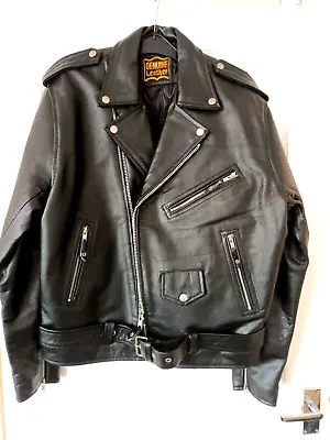 Buy New Unused Unisex Brando Style Black Grade A Biker Jacket Size 40 • 48£
