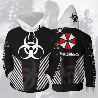 Buy Resident Evil Umbrella 3D Printing Cosplay Hoodie Men's Sweatshirt Coat Pullover • 22.79£