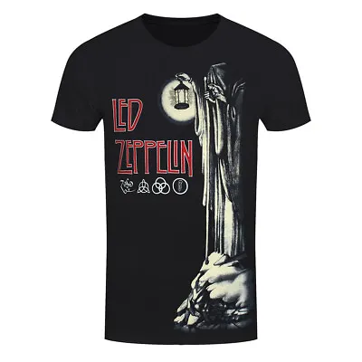 Buy Led Zeppelin T-Shirt Hermit Rock Band New Black Official • 15.95£