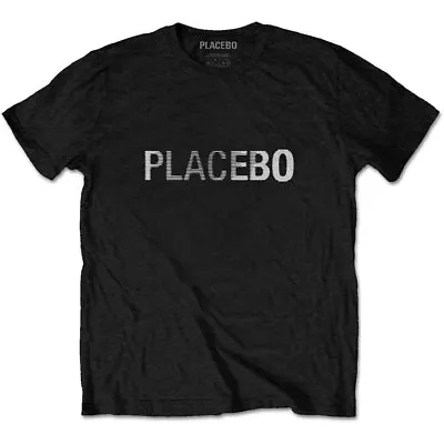Buy Officially Licensed Placebo Logo Mens Black T Shirt Placebo Classic Tee Shirt • 15.50£