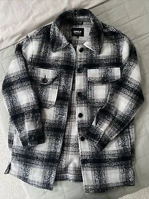 Buy Ladies Only Checked Lined Shirt Jacket Size Small • 8£