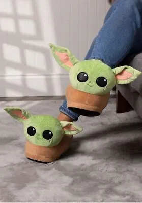 Buy Officially Licensed Star Wars The Mandalorian Baby Yoda Unisex Adult Slippers • 56.79£