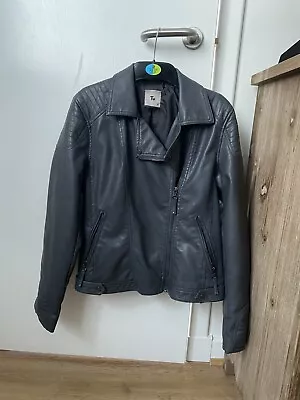 Buy TU Grey Rock Chick Biker Jacket UK Size 12 • 12£