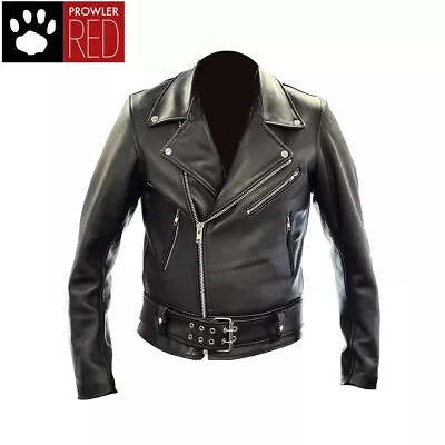 Buy Prowler RED Genuine Leather Police Jacket Sexy Fetish Look Biker Motorcycle • 290£