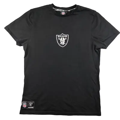Buy NFL Raiders T Shirt Mens Size M Black Short Sleeve Cotton Graphic Embroidered • 10.99£