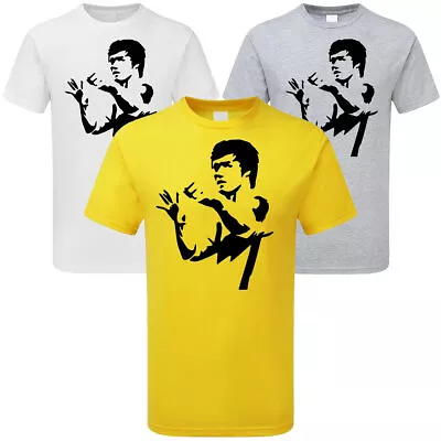 Buy Bruce Lee Mens T Shirt Martial Arts Kung Fu Worn By Tony Stark Avengers/Movie • 11.95£