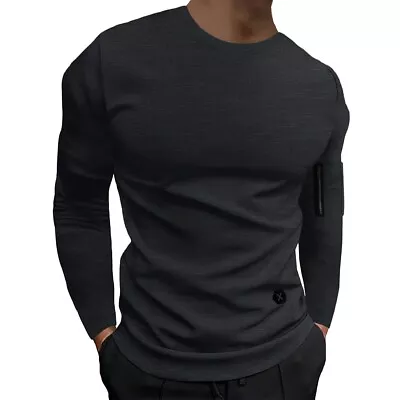 Buy Mens Clothing Shirt Full Sleeve Gym Designer T Shirt Long Sleeve For Male • 14.65£