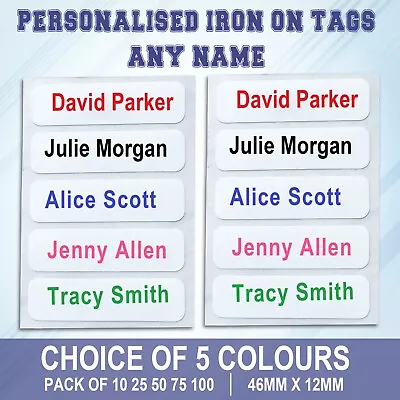 Buy Iron On Name Labels. Personalised Name Labels For Clothes. School, Care Home • 2.55£
