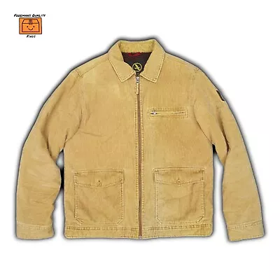 Buy Men's Aigle Corduroy Jacket Cliffrod Full Zip Sherpa Padded Outdoor Khaki (M) • 34.19£