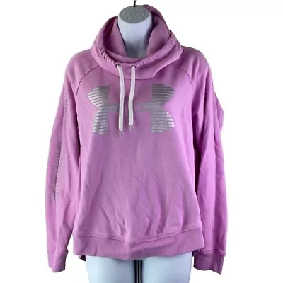 Buy Under Armour Orchid Pink Long Sleeve Fleece Lined Hoodie Size L • 18.31£