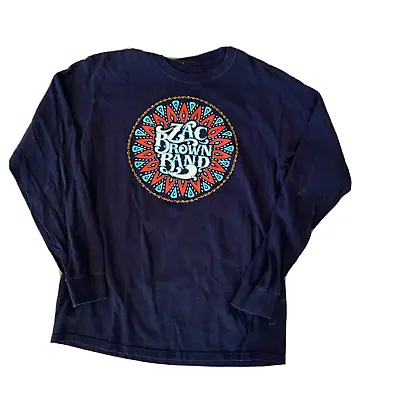Buy Zac Brown T Shirt Band Concert MEDIUM Blue 2016 Long Sleeve Black Out The Sun ￼ • 18.29£