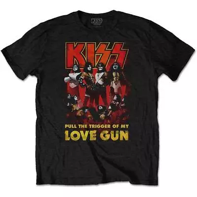 Buy Kiss T-Shirt Love Gun Rock Band New Black Official • 14.95£