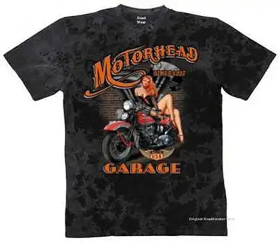Buy T Shirt Batik Black Vintage Biker Chopper & Oldschool Motif Model Motörhead • 18.07£