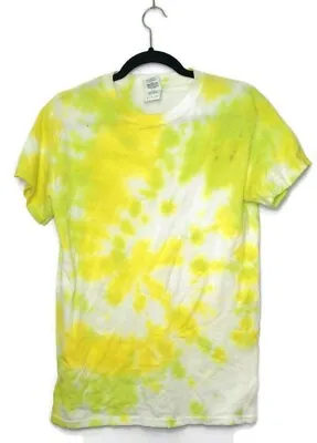Buy Vintage 90s Tie Dye Rainbow Multi Colour Spiral T-shirt Gildan Size Small • 5.29£