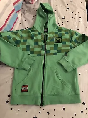 Buy Minecraft Creeper Hoodie Green Jacket Boy 10 Years • 12.99£