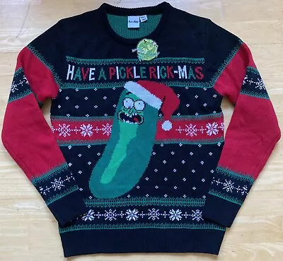 Buy Medium 40  Chest Rick And Morty Ugly Christmas Xmas Jumper Sweater Pickle Rick • 33.99£