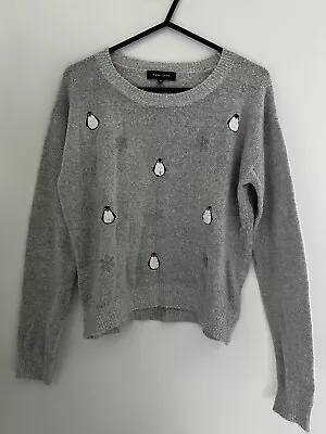 Buy Grey Christmas Jumper, Penguins And Snowflakes, New Look Size 10 • 6£