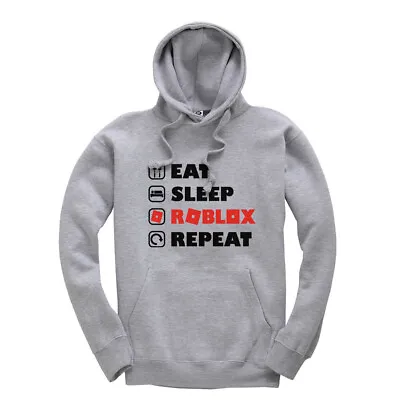 Buy Eat Sleep Roblox Repeat Kids Hoodie Gaming Gamer Hooded Sweatshirt Childrens • 11.99£