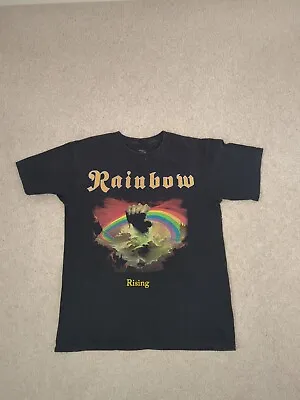 Buy Rainbow Rising Y2K 2009 Vintage Rock Graphic Band Tee Tshirt Top M Medium • 15.99£